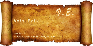 Veit Erik névjegykártya