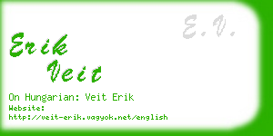 erik veit business card